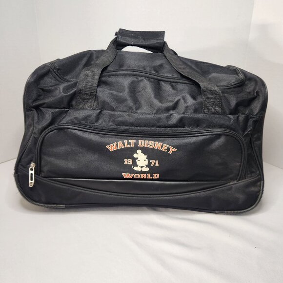 Walt Disney World 1971 Opening Year Rolling Duffle Bag Mickey Mouse Logo - Picture 1 of 14